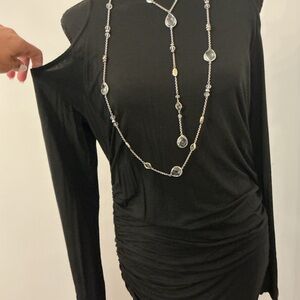 White House Black Market Black Midi Dress